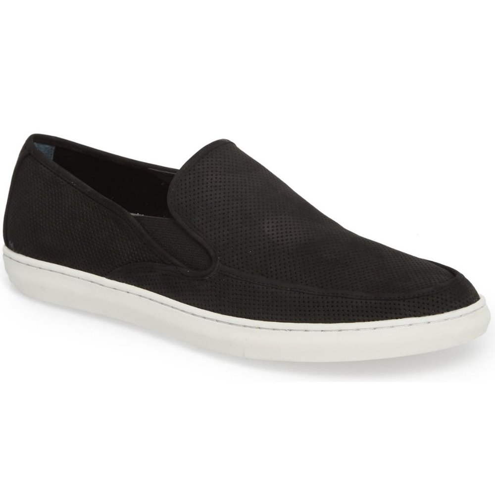 New Men's Shoes Perforated Suede Slip-On Size 11-11.5